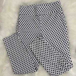 NY&C / Polka Dot / Stretch Pull-On Pants / Black & White / Size M